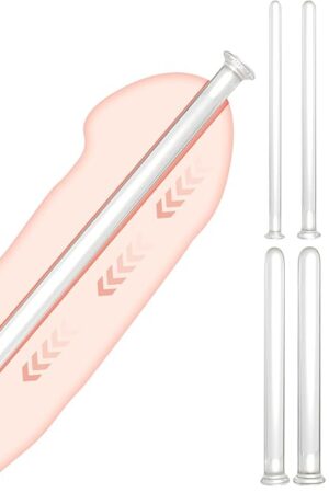 8 PCS/Set Glass Urethral Sounds Sex Toys for Men - Male Masturbator Crystal Smooth Urinary Plugs Dilator Adult Products for Penis Urethra Stimulation Rod