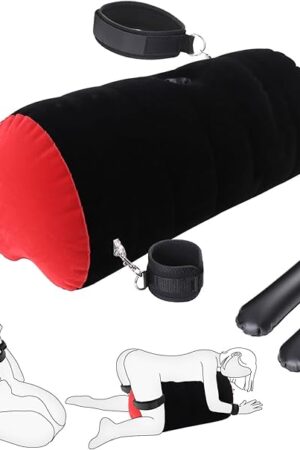 Dildo Mount Sex Position Pillow Couples Sex Toys - Bondage Kit with Adjustable Wrist & Thigh Cuffs, Sex Furniture for Bedroom - Sex Body Positioner - Sex Toys for Couple Beginner Sm Game Play