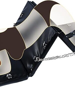 Generic BDSM Bundled Restraint Sex Chair, Bedroom Sex Furniture, Sex Positioning Device, Cushion Approximately 66.9 Inches Long, 22.8 Inches Wide, and 1.18 Inches Thick, Black