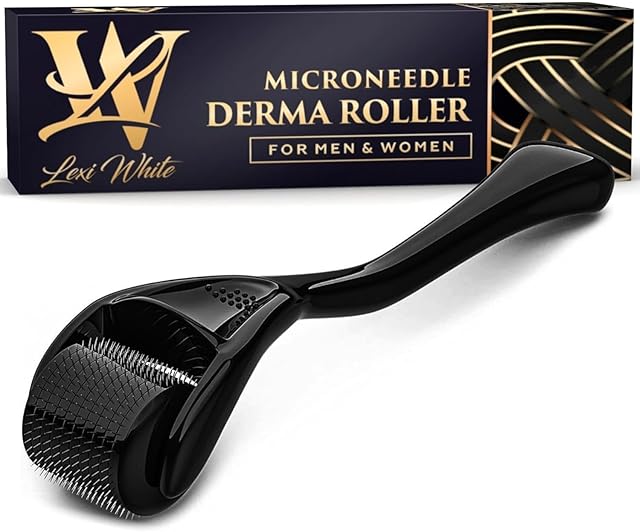 Derma Roller for Skin, Hair & Beard ? Women and Men Titanium Microneedling Roller for Face & Scalp, Safe & Easy to Use 025mm