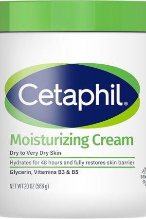 Cetaphil Face & Body Moisturizer, Hydrating Moisturizing Cream for Dry to Very Dry, Sensitive Skin, NEW 20 oz, Fragrance Free, Non-Comedogenic, Non-Greasy (Packaging May Vary)