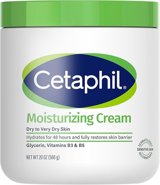 Cetaphil Face & Body Moisturizer, Hydrating Moisturizing Cream for Dry to Very Dry, Sensitive Skin, NEW 20 oz, Fragrance Free, Non-Comedogenic, Non-Greasy (Packaging May Vary)