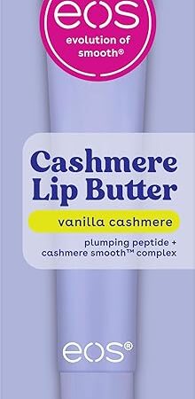 eos Cashmere Lip Butter, Vanilla Cashmere, eos Lip Butter with Plumping Peptides For Smooth Lips, 035 fl oz