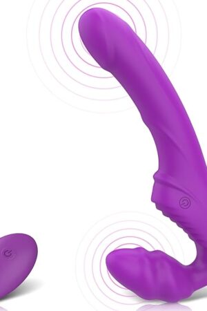 Vibrating Strapless Strap on Dildo Vibrator Sex Toys ? Adorime Silicone Rechargeable Remote Control Female Clitoris Stimulate Adult Sex Toy G-Spot Massager for Lesbian and Women