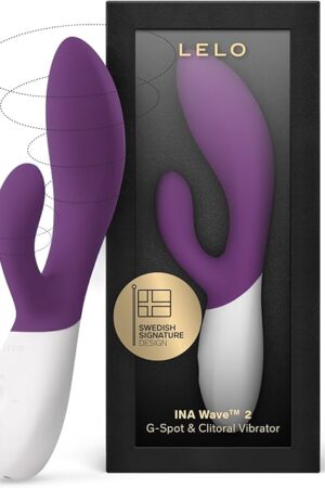 LELO INA Wave 2 Rabbit Vibrator for Women Sex Toy G Spot Rabbit Vibrator with Wavemotion Technology and 12 Vibrations Settings, Sex Toys for Women, Purple