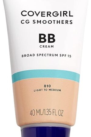 COVERGIRL Smoothers Lightweight BB Cream, 135 Fl Oz, Light to Medium Skin Tones, Bb Cream with SPF, Bb Cream Foundation, Improves Skin Elasticity, Blends Effortlessly with Skin Tone, Lightweight Formula