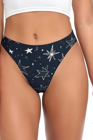 (Glow in The Dark) Women's T-back Briefs, Soft Sexy Comfortable Breathable Underwear for Women-