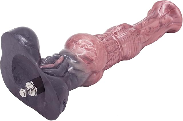 Fredorch Big Silicone Fantasy Horse Dildo, Animal Penis Realistic Dildo with Testicle, Self Lock System Anti-Rotation for FR Sex Machine Series for Women Masturbator (9.05 inch w Testicle -S)