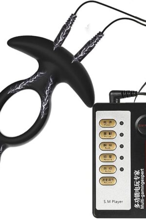 Electroshock Anal Plug with Host Silicone Butt Plugs for Men Women Electrical Stimulation Prostate Massager Hollow AnalDilator