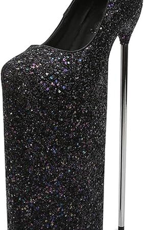 30cm High Heels Shoes, Knee High Buckle Straps Metal Heels, Fetish Drag Queen Pumps, Party Wedding Shoes