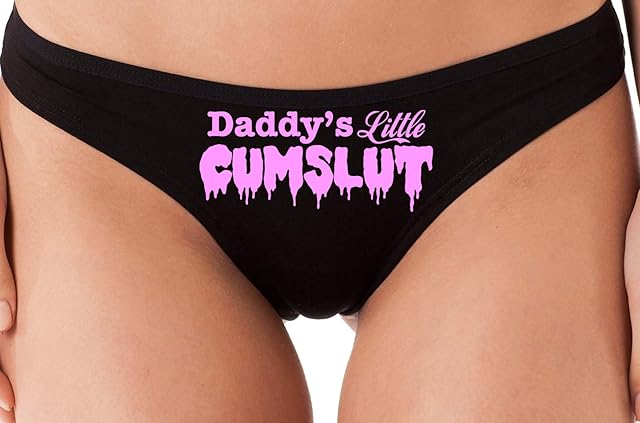 Daddys Little Lil cumslut cum slut ddlg bdsm owned black thong