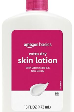 Amazon Brand - Solimo Extra-Dry Skin Lotion with Vitamins B5 & E, 16 fl oz