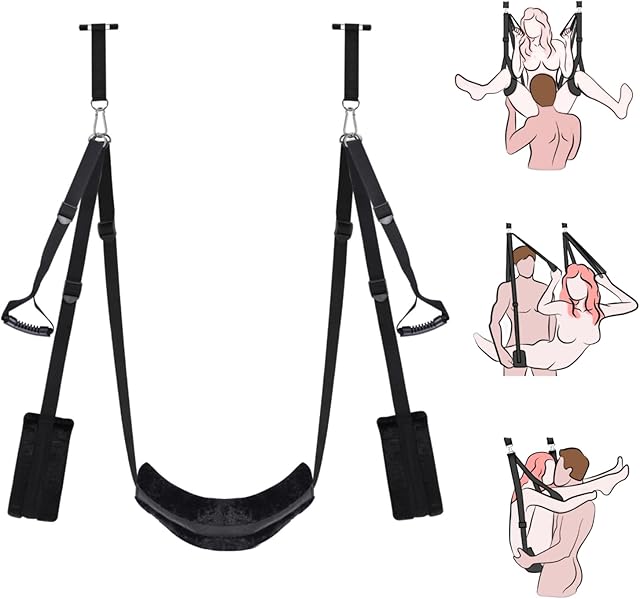 Door Sex Swing BDSM Bondage Restraints Sex Slings Sex Toys Leg Spreader with Adjustable Straps Adult Sex Games for Couples Women Men