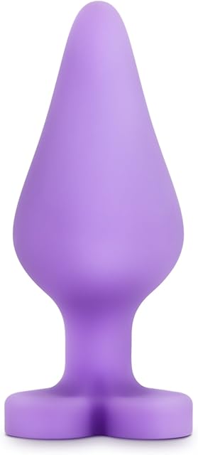 Eden Adult Sex Toy - Heart Shape Base Silicone Anal Plug - 35 Inch - Soft, Safe Butt Plug for Beginners - Smooth & Firm Tapered Tip for Prostate Play & Anal Training - Men, Women & Unisex - Pink