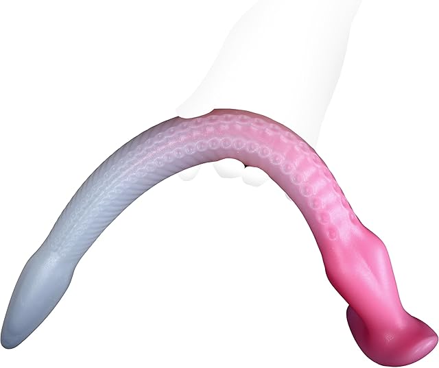 15.9'' Gradient Silicone Octopus Tentacle Dildo | Extra-Length Fantasy Anal Toy with Anchor Base & Textured Bumps | Wearable long butt plug trainer | G-Spot & Prostate Massager for Women, Men, Couples