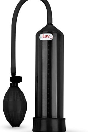 LeLuv Easyop 2.25 Inch by 9 Inch Cylinder Penis Pump Black Bgrip Ball Handle & Soft TPR Vacuum Seal