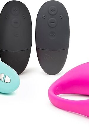 We-Vibe Jive 2 Pink Remote Control Wearable Egg Vibrator & Moxie Aqua Wearable Panty Vibrator - Couples Sex Toys Bundle