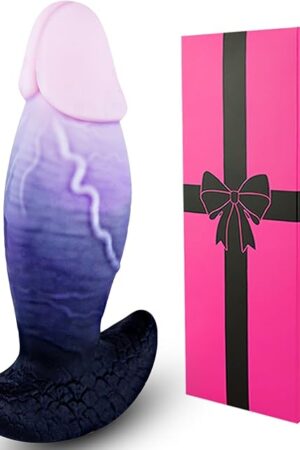 8" Realistic Large Thick Dildo Anal Stretcher for Men Women, Silicone Huge Fantasy Anal Trainer Fat Butt Plug with Anchor Base, Lifelike Glans Monster Wide Horse Prostate Dildo Sex Toys for Advanced