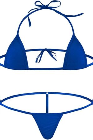 Women's Micro Bikini Sets Sexy Halter Triangle Swimsuit Naughty Lingerie String Thong Bikinis Mini Bathing Suit
