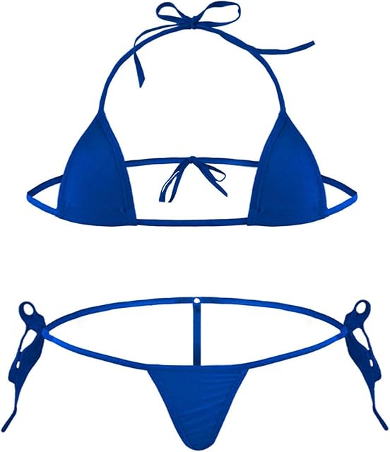 Women's Micro Bikini Sets Sexy Halter Triangle Swimsuit Naughty Lingerie String Thong Bikinis Mini Bathing Suit