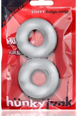 Blue Ox Designs Oxballs 80484: Stiffy 2Pk Bulge Cockring, Clear Ice