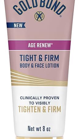 Gold Bond Age Renew Tight & Firm Body & Face Lotion with Proteins & Lipids, Skin Firming Lotion for Women & Men With Aging, Dry Skin, 8 oz