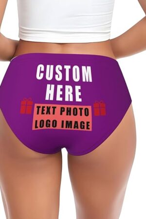 Custom Underwear for Women with Your Logo Text Photo Sexy Personalized Panties Funny Gifts
