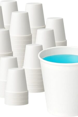 200 Pack 3 oz Bathroom Paper Cups, Small Bathroom Cups, Food-Safe Mouthwash Paper Cups, Leak-Free Small Disposable Coffee Cups for Daily Use, Travel and Camping