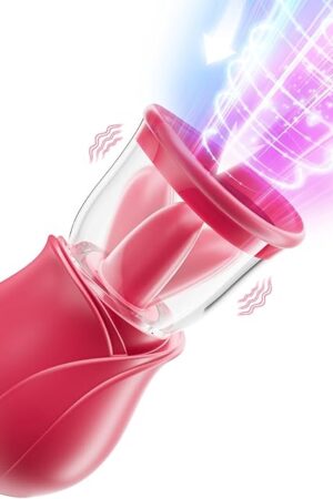Women Sex Toys Sucking Vibrator - Rose Sex Toy Pussy Pump Clitoral Vibrators with 4 Suction & 5 Licking Vibrating Modes, Adult Toys Clitoris Nipple Licking Vibrator Stimulator, Female Sex Toys