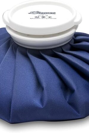 BICAREE Ice Pack for Injuries Reusable, Ice Bags Hot Water Bag for Hot & Cold Therapy and Pain Relief with Cover, No-Leak Elastic Breathable Ice Bag, Size 9"