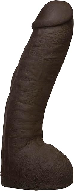 Doc Johnson Vac-U-Lock - Realistic Hung - 12 Inch ULTRASKYN Dildo with Massive 85 Inches of Girth - F-Machine and Harness Compatible - for Adults Only, Chocolate