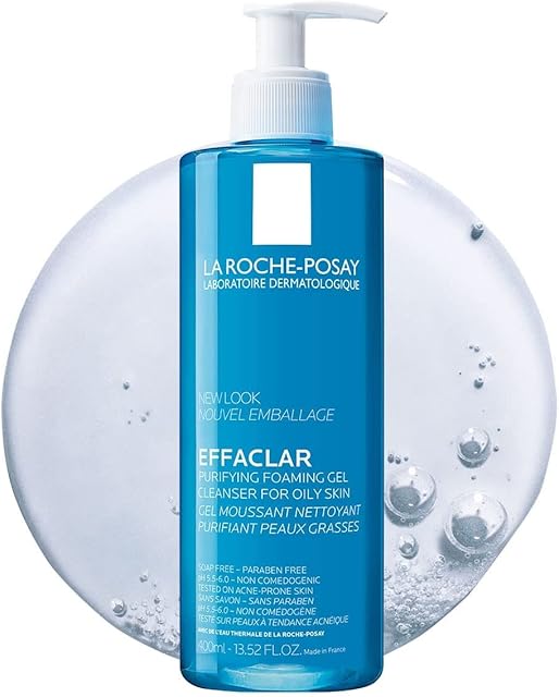 La Roche-Posay Effaclar Purifying Foaming Gel Cleanser for Oily Skin, With Zinc Pidolate To Remove Excess Oil & Shine, Alcohol Free & Oil Free, Face Wash For Oily Skin, Sensitive Skin Tested