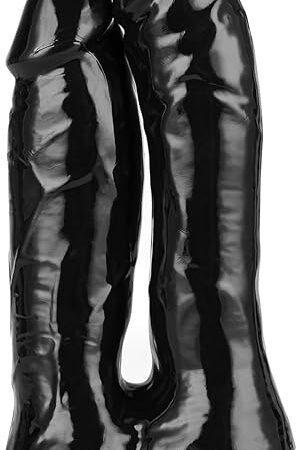 6.9in Realistic Double-Headed Dildo Sex Toys for Women& Men Lifelike Lover Luxe Anal Butt Plug with Strong Suction Cup - Vaginal G-spot Play Flexible for Women Lesbian Couples - Black