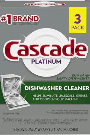 Cascade Platinum Dishwasher Cleaner, 3 count