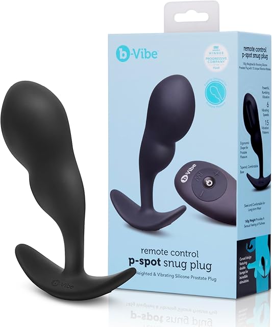 b-Vibe Silicone Beginner's Vibrating Butt Plug with 4 Speeds & 6 Patterns, Waterproof Anal Vibrator Toy with Suction Base, 100% Body-Safe for Adult Use (35")