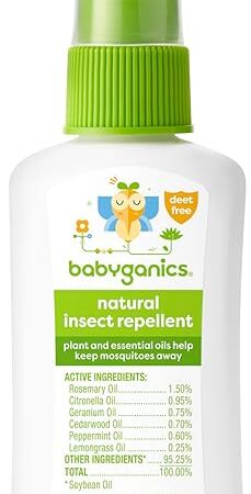 Babyganics Insect Spray, 2oz, 1 pack, Made with Plant and Essential Oils, Packaging May Vary