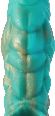 4.92" Muscular Green Goblin Pennis Sleeve Girth Enhancer for Men, Reusable Silicone Monster Small Penis Sleeve, Penis Sleeve Enlarger with Cock Ring, Highly Elastic Realistic Pennis Sleeve Extender(S)