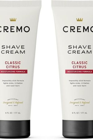 Cremo Shaving Cream Mens, Astonishingly Superior Ultra-Slick Shaving Cream for Men, Fights Nicks, Cuts And Razor Burn, 6 Fl Oz (2 Pack)