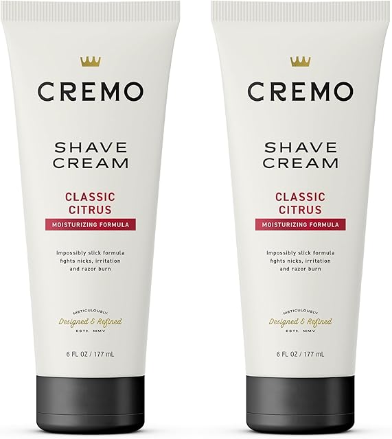 Cremo Shaving Cream Mens, Astonishingly Superior Ultra-Slick Shaving Cream for Men, Fights Nicks, Cuts And Razor Burn, 6 Fl Oz (2 Pack)