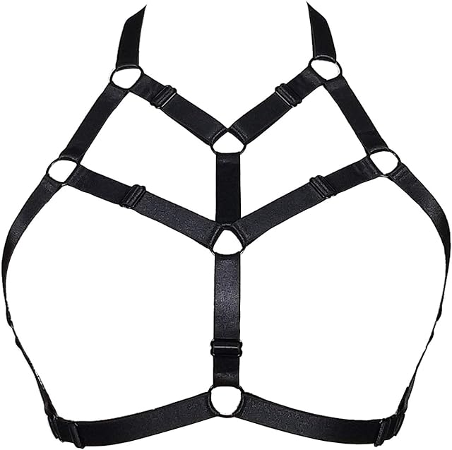 Women Harness Caged Bra Sexy Body Harness Cupless Bra Elastic Lingerie Punk Gothic Style Strappy Bralette