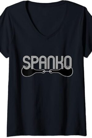 Womens DDLG Spanking Fetish Shirt, Kinky Femdom Spankophile Gift V-Neck T-Shirt