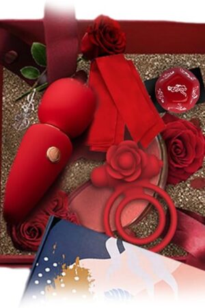 Couple Vibrator Fun Dice Adult Toy Set with Powerful Rechargeable Massager, Mini Vibrator and Rose Cock Ring Clitoris - Lover Christmas Gift Sex Toy
