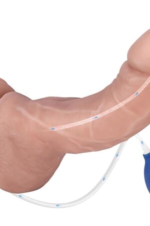 Fengfeiyan-10 Inch Suction Cup Realistic Dildo Squirting Dildo Anal Dildo Suitable for Female G-spot and Male Anal Dildo for Men Large Prostate Massage Inflatable Dildo Dildos for Men