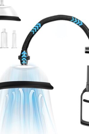 Adult Pussy Pump Sex Toys - Manual Vacuum Vagina Clitoris Pump to Enhance Sexual Pleasure Tools for Women, Female Nipple Clit Suction Sex Toy with 5 Sucker, Adult Sex Toys & Games for Couples, Black