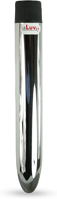 LeLuv 7" Classic Showerproof Vibrator Multi-Speed Massager - Silver