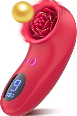 Clitoral Vibrator Rose Sex Toy for Women & Couples, Flapping Clitoral Stimulation, Tapping Vibrating Wand Massager, LCD 9 Vibration Modes, Nipple G-Spot Stimulator, Female Anal Vibrators Adult Sex Toy