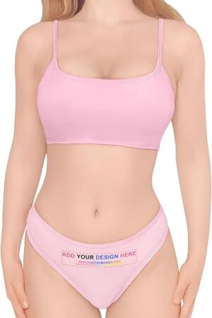 Custom Printing Design Add Your Own Women's Soft Cotton Underwear Comfortable Hipster Brief Thong Panty 1-Pack