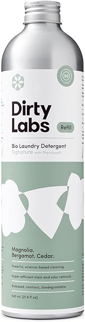 Dirty Labs | Signature Scent Bio-Liquid Laundry Detergent 80 Loads (216 fl oz) Hyper-Concentrated High Efficiency & Standard Machine Washing Nontoxic, Biodegradable Stain Odor Removal
