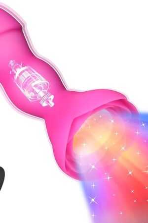 Anal Vibrator Adult Sex Toys with Illuminated Bottom, Silicone Dildo Head Design Vibrating Butt Plug Wireless Remote Control USB Rechargeable 7 Vibration Modes Masturbator for Men Women
