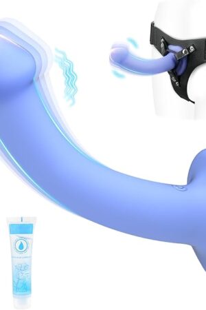 Adult Sex Toys Harness Dildos - Adult Sex Toy for Women Strap-on Dildos with Adjustable Waist, Female Sex Toys Silicone Dildos Vibrators with Remote Control for Hands-Free Play, Sex Toys for Lesbians